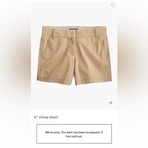 Sold out! J crew city fit chino 5”